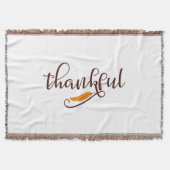 Feather Boho Native Thankful Typografy Decke (Vorderseite)