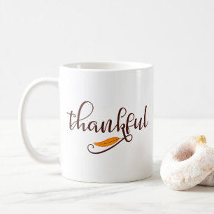 Feather Boho Native Thankful Typografy Kaffeetasse