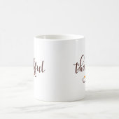 Feather Boho Native Thankful Typografy Kaffeetasse (Mittel)