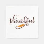 Feather Boho Native Thankful Typografy Serviette (Vorderseite)