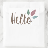 Feather Calligraphy Hello Aufkleber (Tasche)
