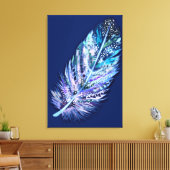 Feather Canvas Print - Ihre Farben Leinwanddruck (Insitu (Wohnzimmer))