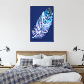 Feather Canvas Print - Ihre Farben Leinwanddruck (Insitu (Schlafzimmer))