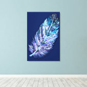 Feather Canvas Print - Ihre Farben Leinwanddruck (Insitu (Holzboden))
