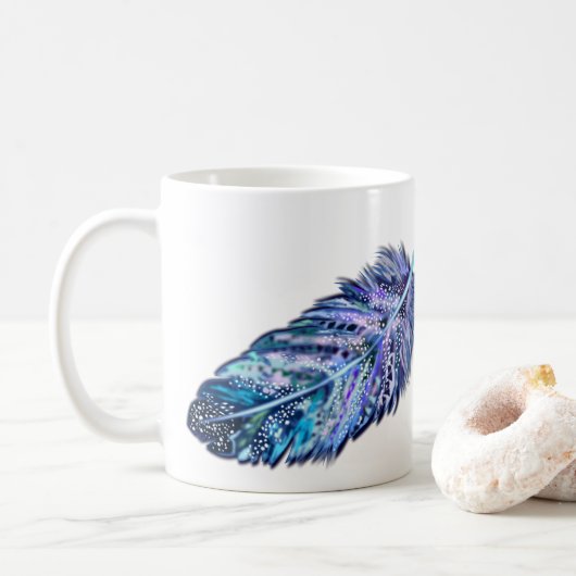 Feather Coffee Tasse - Ihre Farben (Mit Donut)