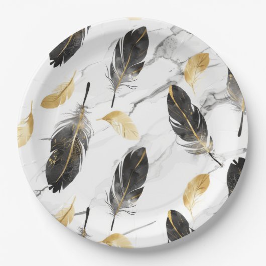 "Feather Delight Paper Bowl" Pappteller (Vorderseite)