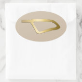 Feather des ägyptischen Maat-Symbols Ovaler Aufkleber (Tasche)