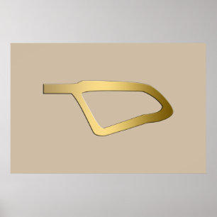 Feather des ägyptischen Maat-Symbols Poster