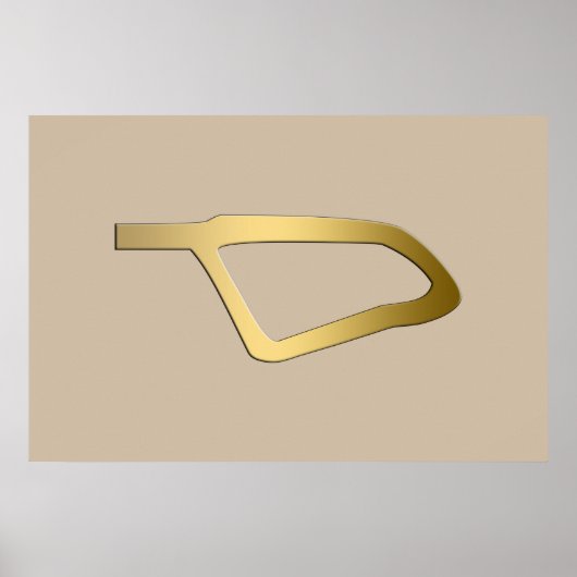 Feather des ägyptischen Maat-Symbols Poster (Vorne)