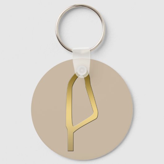 Feather des ägyptischen Maat-Symbols Schlüsselanhänger (Vorderseite)