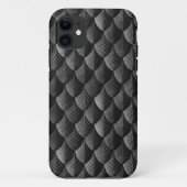 Feather Dragon Scale Armor Black iPhone Case (Rückseite)