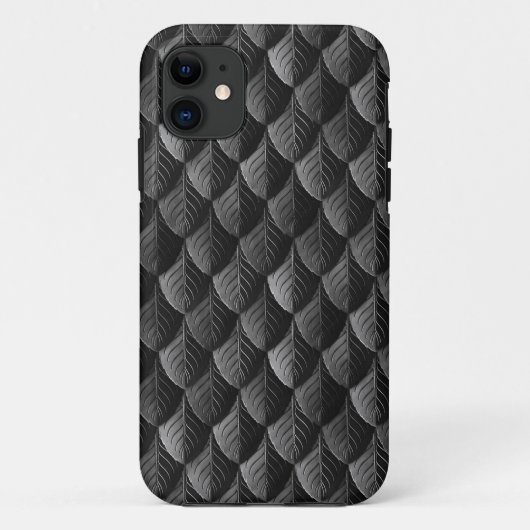 Feather Dragon Scale Armor Black iPhone Case (Rückseite)