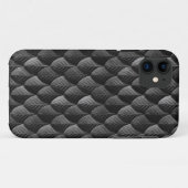 Feather Dragon Scale Armor Black iPhone Case (Rückseite (Horizontal))