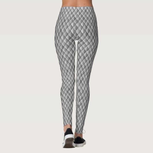 Feather Dragon Scale Rüstungssilber Leggings (Rückseite)