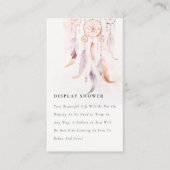 Feather Dreamcatcher Display Dusche Baby Dusche Begleitkarte (Vorderseite)