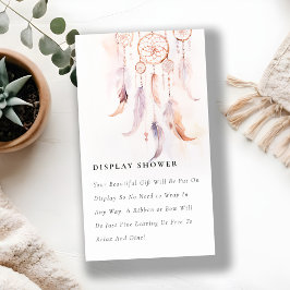 Feather Dreamcatcher Display Dusche Baby Dusche Begleitkarte
