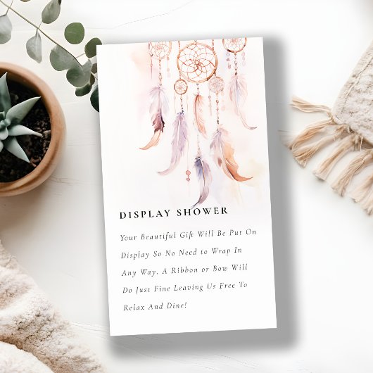 Feather Dreamcatcher Display Dusche Baby Dusche Begleitkarte