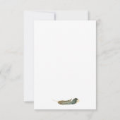 Feather Duo | Einladung zur Wasserfarbenhochzeit (Rückseite)