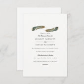 Feather Duo | Einladung zur Wasserfarbenhochzeit (Vorne/Hinten)