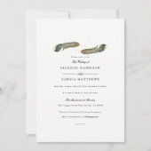 Feather Duo | Einladung zur Wasserfarbenhochzeit (Vorderseite)