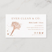 Feather Duster Beruflich Maid & House Reinigung Visitenkarte (Rückseite)