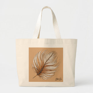 "Feather Elegance Tote Bag" Jumbo Stoffbeutel