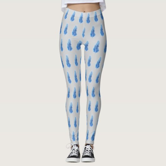 Feather Fall - Light Grey Leggings (Vorderseite)