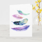 Feather Favorites Benutzerdefinierte Grußkarte Karte (Gelbe Blume)