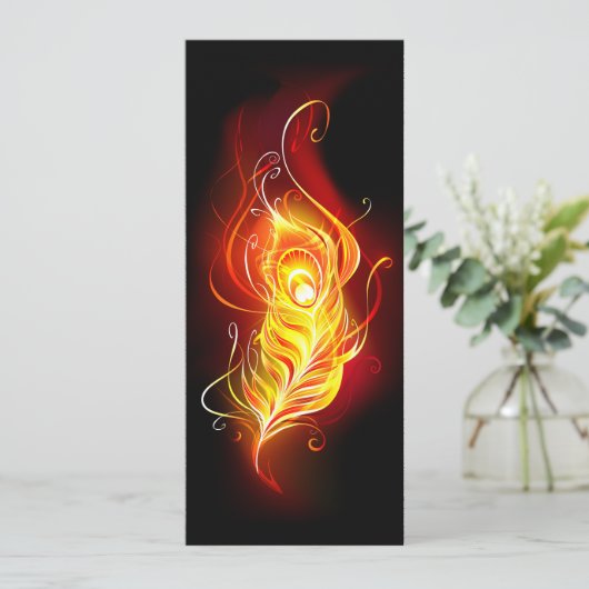 Feather Feiertagskarte (Stehend Vorderseite)