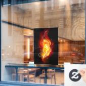 Feather Fensteraufkleber (Café-Fenster)