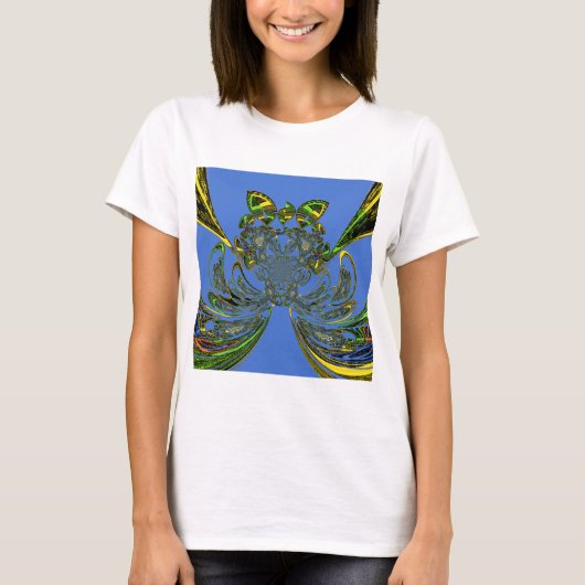 Feather Fish Art Design T-Shirt (Vorderseite)