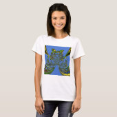 Feather Fish Art Design T-Shirt (Vorne ganz)