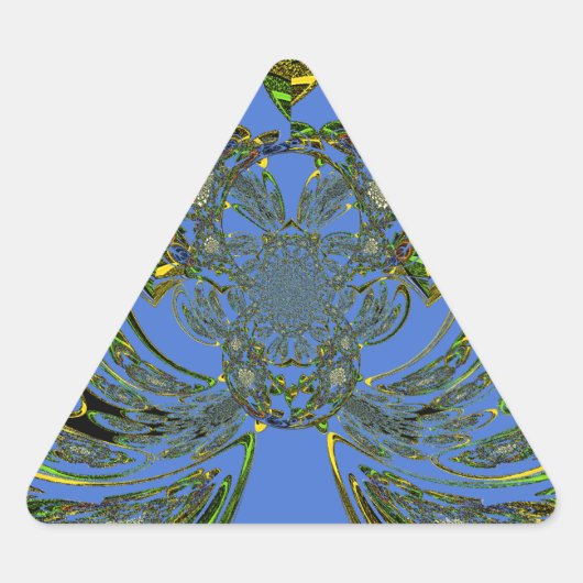 Feather Fish Dreieckiger Aufkleber (Vorderseite)