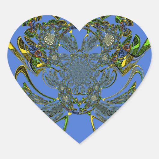 Feather Fish Herz-Aufkleber (Vorderseite)