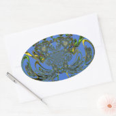 Feather Fish Ovaler Aufkleber (Umschlag)