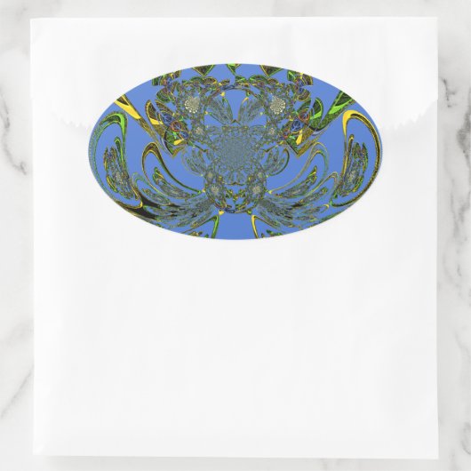 Feather Fish Ovaler Aufkleber (Tasche)