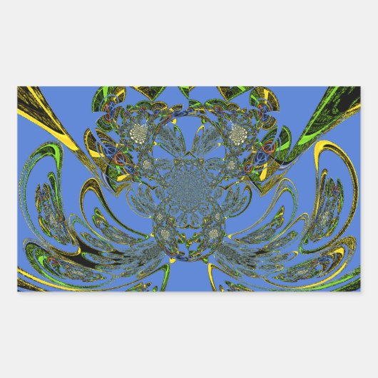 Feather Fish Rechteckiger Aufkleber (Vorderseite)