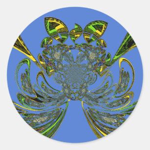 Feather Fish Runder Aufkleber