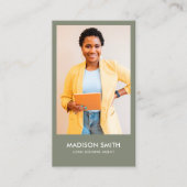 Feather Foto QR Code Notary Loan Signing Agent Visitenkarte (Vorderseite)