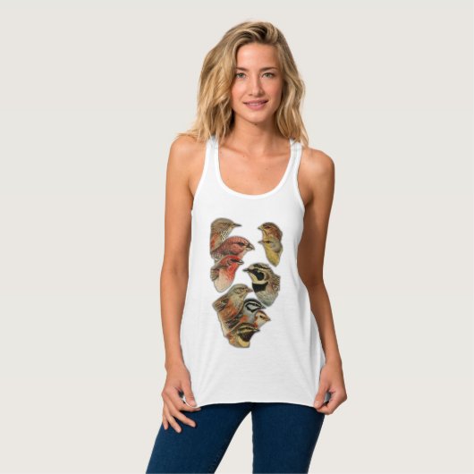 Feather Friends Wildvögel Tank Top (Vorderseite Vollansicht)
