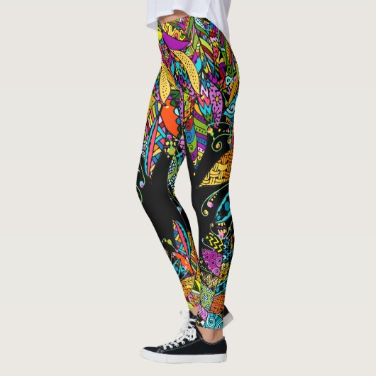 Feather Fun Pop Fashion Leggings (Links)