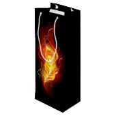 Feather Geschenktüte Für Weinflaschen (Rückseite Schrägansicht)