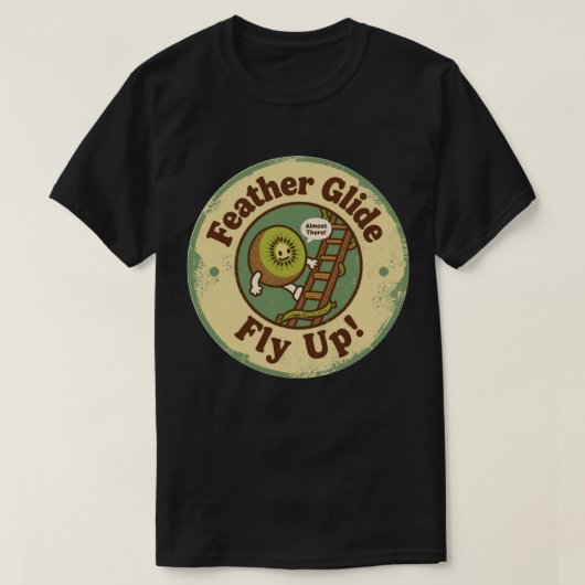 Feather Glide Fly Up Kiwi Kletterspass T-Shirt (Design vorne)