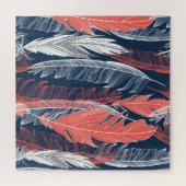 Feather Graphics, schönes nahtloses Muster. Puzzle (Horizontal)