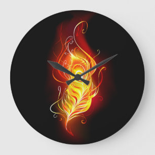 Feather Große Wanduhr
