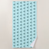 Feather heart in soft green strandtuch (Vorderseite)