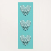 Feather heart in soft green yogamatte (Rückseite)