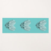 Feather heart in soft green yogamatte (Vorderseite (Horizontal))