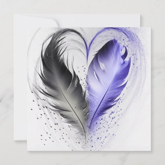 Feather Heart - Indigo (Vorderseite)
