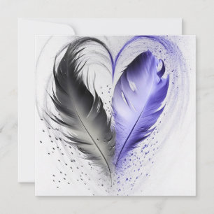 Feather Heart - Indigo